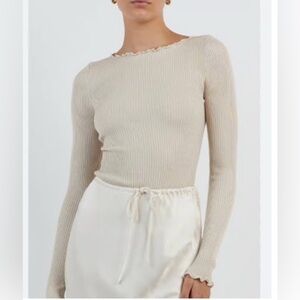 DISSH Sophia Stone Knit Long Sleeve Top Size M